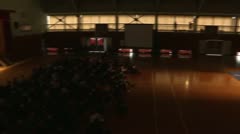 250417 野沢南高校書道部が新入生歓迎会でパフォーマンス